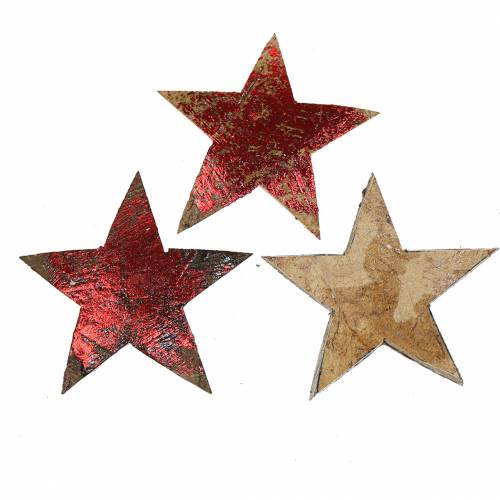 Gwiazda kokosowa czerwona 5cm 50szt Dekoracje świąteczne Gwiazdy