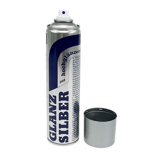 Floristik24 Kolorowy lakier metaliczny błyszczący srebrny 400ml