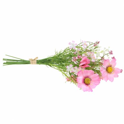 Floristik24 Kosmea i baby's breath w pęczku Sztuczny różowy Asortyment 42cm