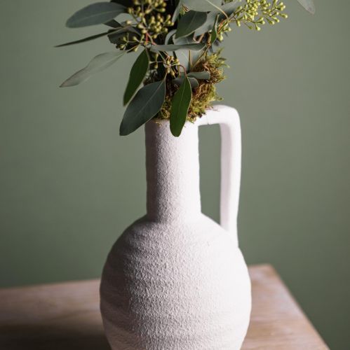 Produkt Wazon dekoracyjny Wazon na białe kwiaty z ceramicznym uchwytem wys. 26cm