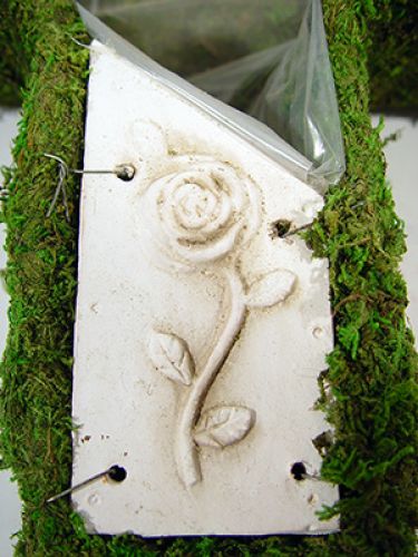 Floristik24 Krzyż do sadzenia mchu 44x32cm z płytą ceramiczną