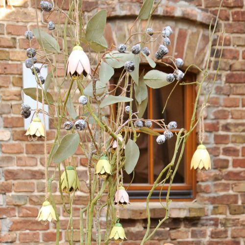 Floristik24 Deco wieszak metalowy w kwiaty tulipan 6cm 3szt