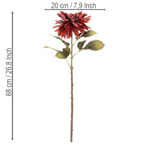 Produkt Sztuczny kwiat dalia na długiej łodydze, 68 cm
