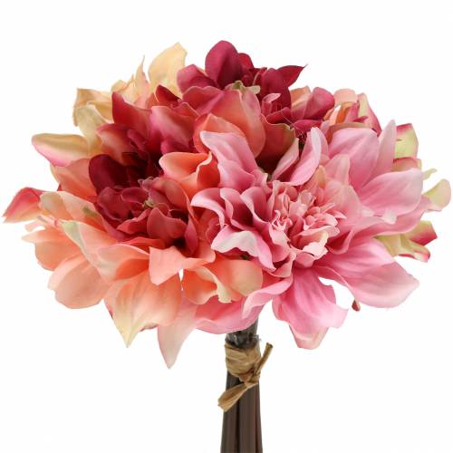 Floristik24 Bukiet z dalii 28cm różowy, kremowy 6szt