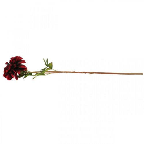 Produkt Sztuczny Kwiat Dahlia Czerwony Jedwabny Kwiat Jesień 78cm Ø3/15cm