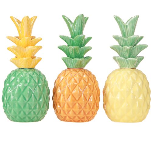 Produkt Dekoracyjna ceramiczna ananasowa kolorowa ceramiczna dekoracja różne 17cm 3szt