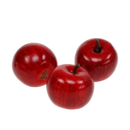 Floristik24 Deco jabłko czerwone błyszczące 4,5cm 12szt