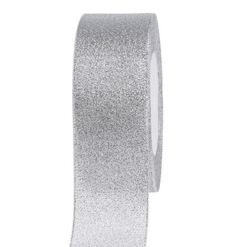 Produkt Wstążka dekoracyjna srebrna 40mm 22,5m