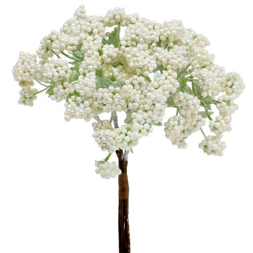 Floristik24 Deco Berry Branch White 24cm 5szt.