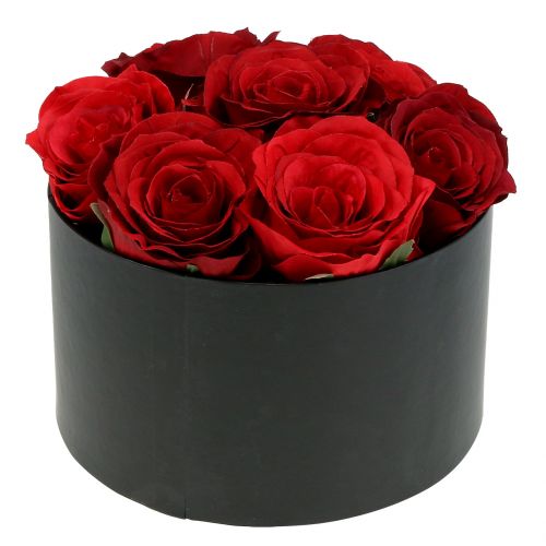 Floristik24 Flower Box Rose Box Czarny Okrągły Ø18cm - Ø20cm 2szt.
