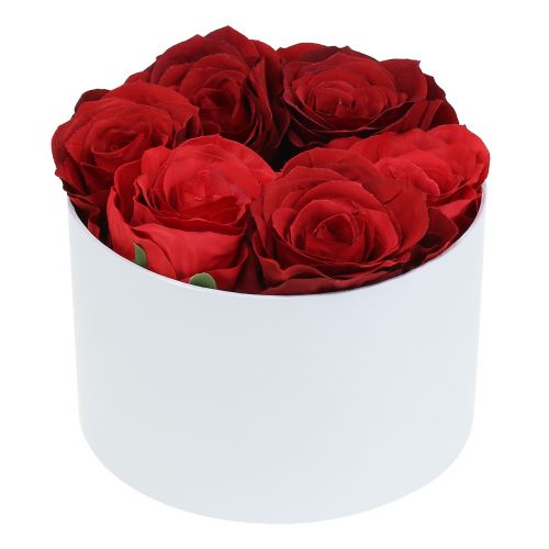 Floristik24 Pudełko na kwiaty Flowerbox białe okrągłe Ø14cm - Ø16cm 2szt