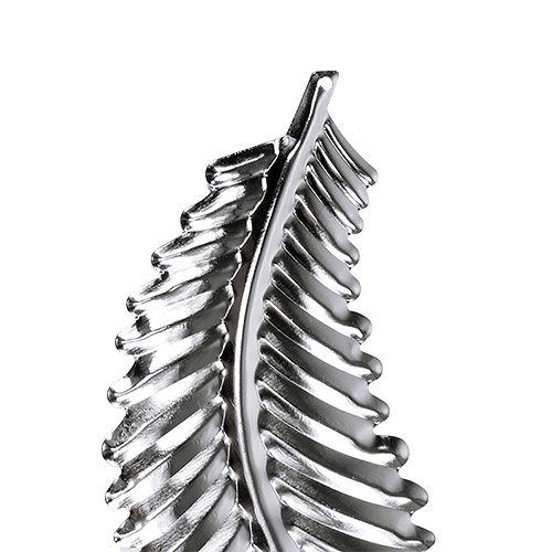 Floristik24 Ozdobny liść metalowy srebrny 4cm x 12cm 12szt.