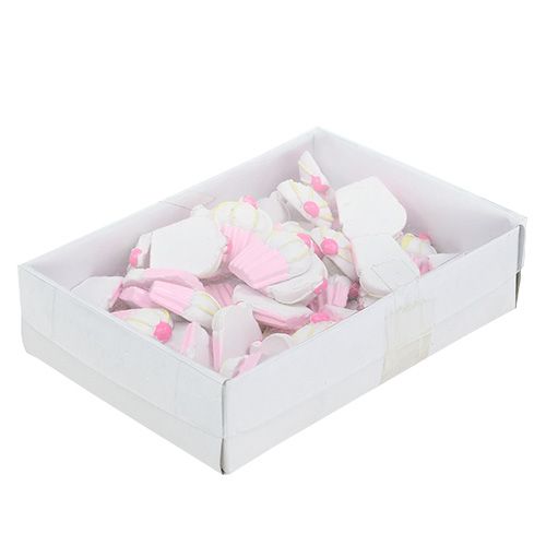 Floristik24 Miniaturowe Babeczki Dekoracyjne Różowe, Białe 2,5cm 60szt