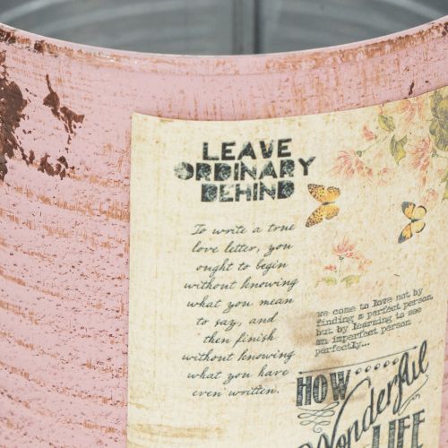 Produkt Puszka dekoracyjna, antyczna róża, metalowa puszka do sadzenia, Ø11cm, wys. 10,5cm