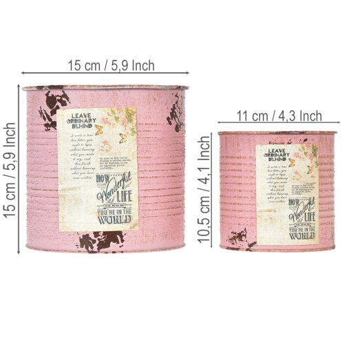 Produkt Zestaw doniczek na balkon i do ogrodu, dekoracja do skrzynki, styl vintage, 15 cm, 3 sztuki