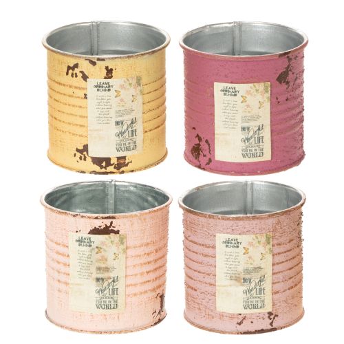 Pudełko ozdobne metalowe vintage Ø8cm W7,5cm Różne kolory