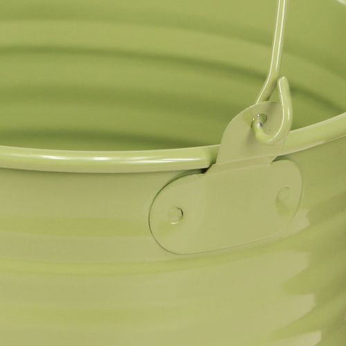 Floristik24 Dekoracyjne wiadro metalowe doniczka z uchwytem 4 kolory Ø14cm 8 szt