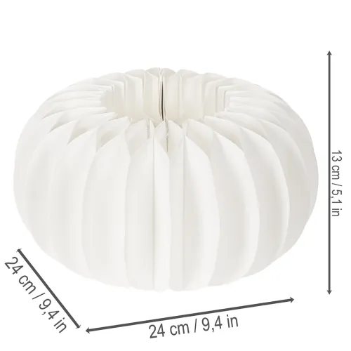Obrączka papierowa w kształcie plastra miodu, dynia, okrągła, duża, do suszonych kwiatów i jesiennych dekoracji, 24 cm, 4 szt. | Floristik24.pl