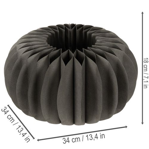 Dekoracja stołu z papieru w kształcie dyni, składana, okrągła, 34 cm, 2 sztuki | Floristik24.pl