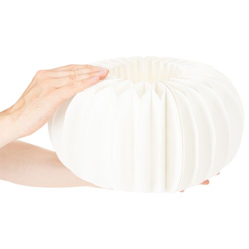 Bombka dekoracyjna papierowa, nowoczesna dekoracja dyniowa, papier o strukturze plastra miodu, 34 cm, 2 sztuki | Floristik24.pl