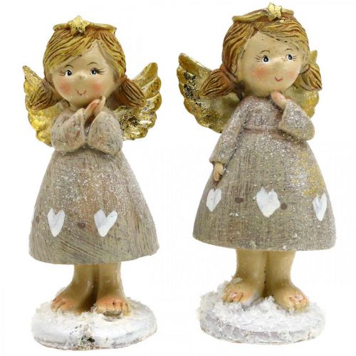 Floristik24 Deco angel anioł bożego narodzenia figurka anioła para aniołów H10cm 2szt)