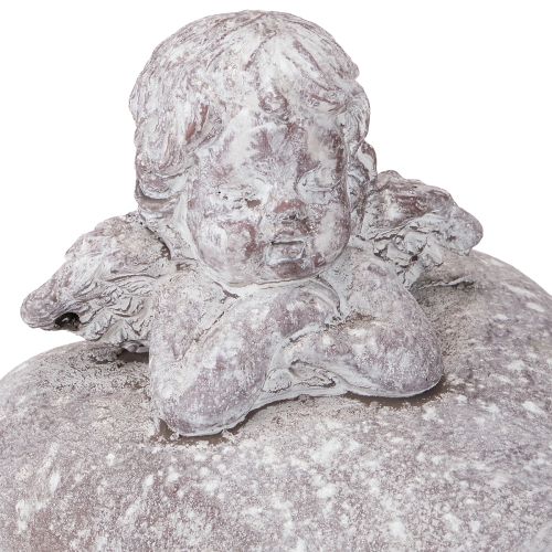 Produkt Dekoracyjna figurka anioła na sercu z odlewu kamiennego 15×13,5×12cm