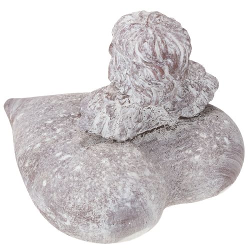 Produkt Dekoracyjna figurka anioła na sercu z odlewu kamiennego 15×13,5×12cm