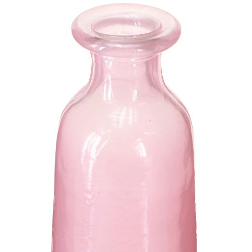Produkt Dekoracyjny wazon na kwiaty butelka szkło różowy rustykalny Ø6cm wys.24cm