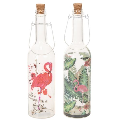 Dekoracyjna butelka LED Flamingo 37,5 cm ciepła biel 2 szt. kupić | Floristik24.pl