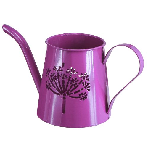 Produkt Dekoracyjna konewka metalowa dzbanek dmuchawiec fioletowy wys. 12cm 2szt