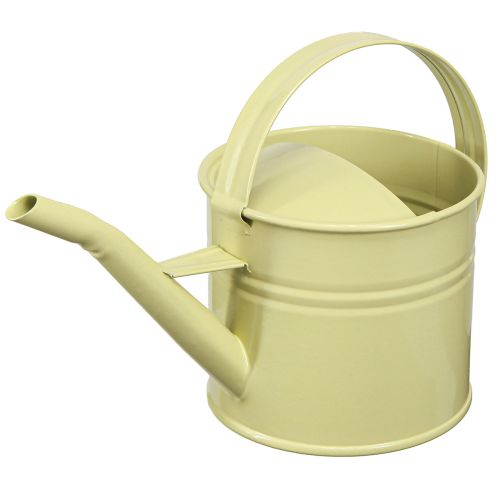 Floristik24 Konewka dekoracyjna metalowa mała zielona żółta 28x13x17cm 1,25l