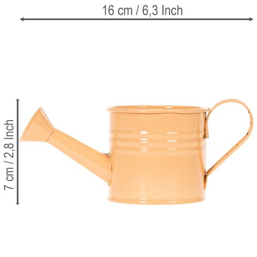 Zestaw ozdobnych doniczek z konewką, metalowy, 8 elementów, wielokolorowy, 16,5 x 7 cm – idealne pojemniki na rośliny na balkon i do kuchni | Floristik24.pl