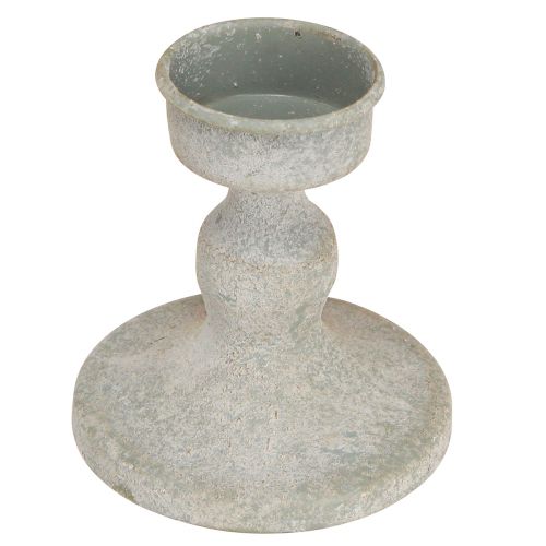 Produkt Dekoracyjny szklany kubek, metalowo-szary, vintage, Ø8cm W15,5cm