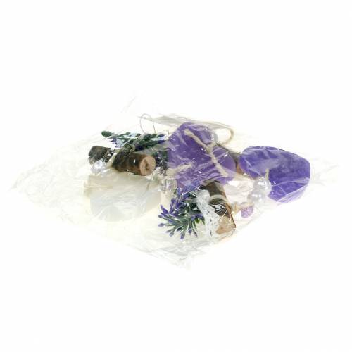 Floristik24 Wieszak dekoracyjny fioletowy, biały L47cm