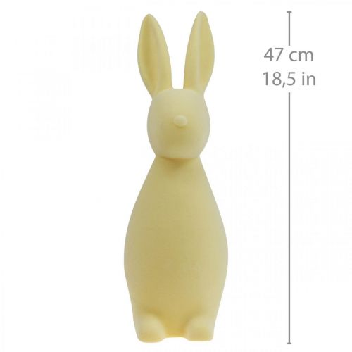 Produkt Dekoracyjny Zając Wielkanocny – 2. Wybór – Flokowany Żółty H47cm