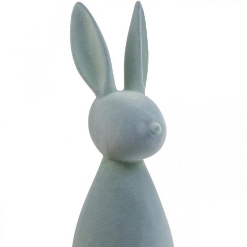 Produkt Deco Bunny Deco Easter Bunny Flokowany szaro-zielony wys. 69 cm