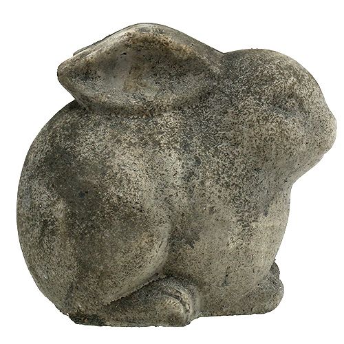 Floristik24 Dekoracyjny Królik z szarej gliny 17cm x 12cm x 15cm