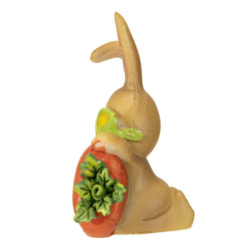 Produkt Dekoracyjny zajączek z marchewką, figurki dekoracyjne wielkanocne, wys. 5,5cm, 6 szt.