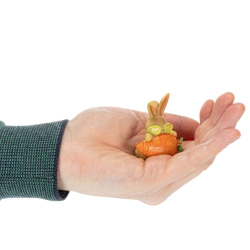 Produkt Dekoracyjny zając z marchewką, figurki dekoracyjne zajączka wielkanocnego, 6cm, 3 sztuki