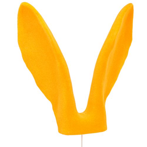 Produkt Dekoracyjne uszy królika w kolorze złotym żółtym Pręt Ozdoba wielkanocna flokowana W56cm