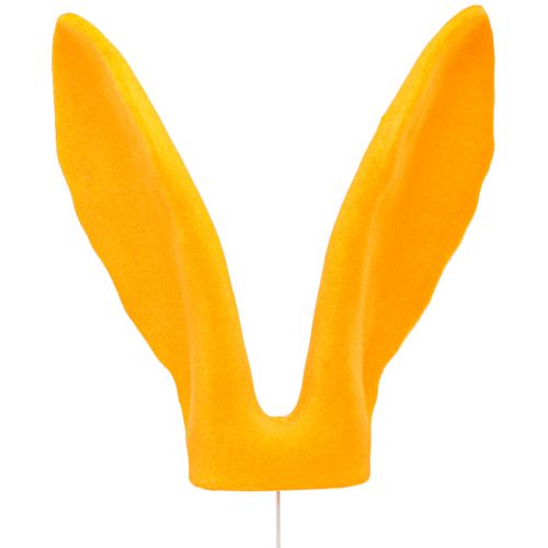 Produkt Dekoracyjne uszy królika w kolorze złotym żółtym Pręt Ozdoba wielkanocna flokowana W56cm