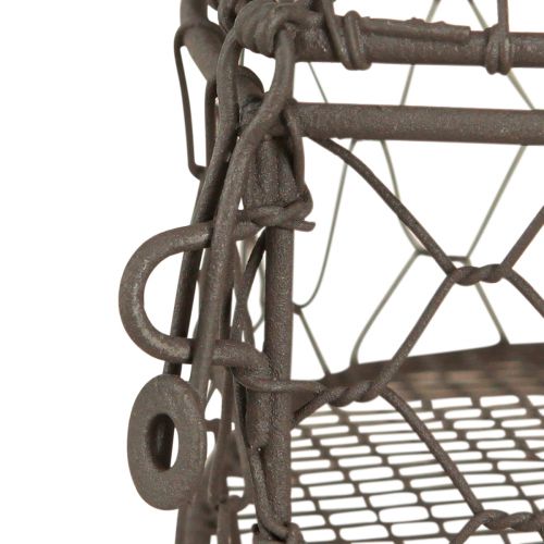 Floristik24 Dekoracyjne serce wykonane z drutu do wypełnienia vintage grey 14×13,5cm