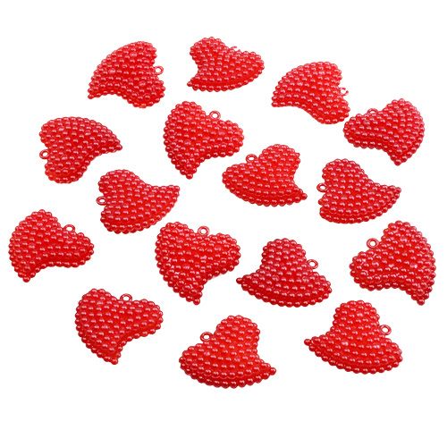 Floristik24 Serduszka dekoracyjne czerwone 3,5cm 16 szt