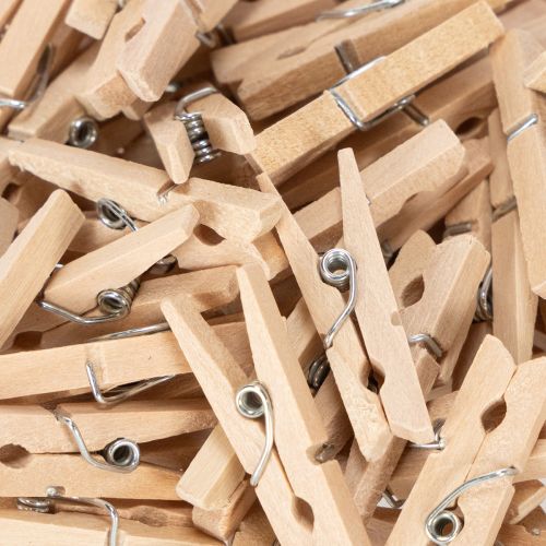 Produkt Klamerki ozdobne drewniane 3cm, naturalne, 72 sztuki