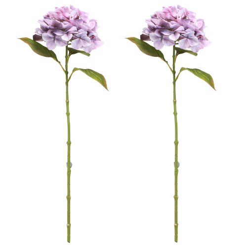 Produkt Dekoracyjne Hortensje Sztuczne Kwiaty Fioletowy Kwiat Ø18cm 69cm 2szt