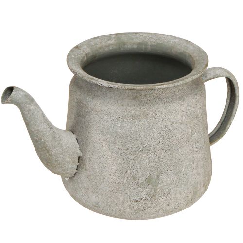 Produkt Dekoracyjny garnek metalowy vintage czajniczek szary 24×14×14cm