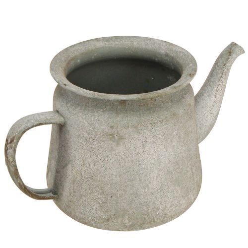 Produkt Dekoracyjny garnek metalowy vintage czajniczek szary 24×14×14cm