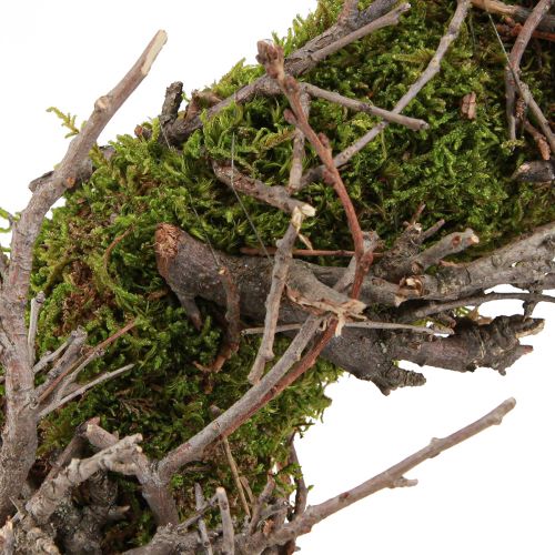 Produkt Dekoracyjny wianek z mchu z gałązkami bonsai naturalny Ø30cm