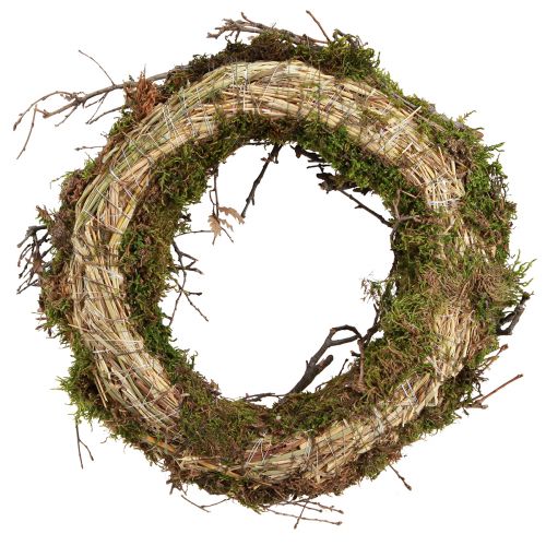 Produkt Dekoracyjny wianek z mchu z gałązkami bonsai naturalny Ø30cm