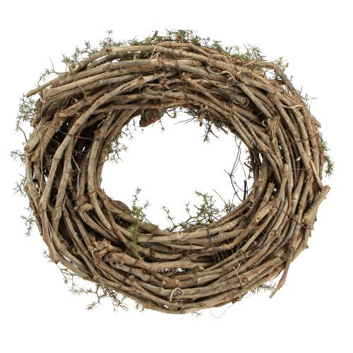 Produkt Dekoracyjne gałęzie i szyszki cedrowe wianek drewniany naturalny Ø40cm